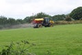 Tractor and Muck Spreader Fertiliser