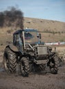 Tractor mud racing Royalty Free Stock Photo