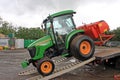 Tractor offloading Royalty Free Stock Photo