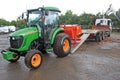 Tractor offloading Royalty Free Stock Photo