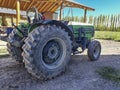 Tractor Parked at Outdoor, San Juan Province, Argentina