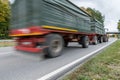 Tractor passing by on a national highway, Germany Royalty Free Stock Photo