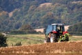 Tractor ploughing field Royalty Free Stock Photo