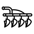 Tractor plow icon, outline style Royalty Free Stock Photo