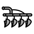 Tractor plow icon, outline style Royalty Free Stock Photo