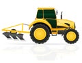 Tractor with plow vector illustration Royalty Free Stock Photo