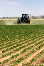 Tractor plowing