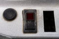 A tractor power button and status indicator light