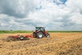 Tractor preparation the field Royalty Free Stock Photo