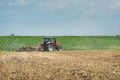 Tractor preparation the field Royalty Free Stock Photo