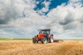 Tractor preparation the field Royalty Free Stock Photo