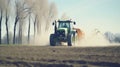 The tractor's quick attach/detach system allows for swift and effortless changing of implements, saving precious