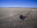 Tractor and seeder, direct sowing