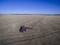 Tractor and seeder, direct sowing