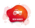 Tractor sign icon. Agricultural industry symbol. Vector