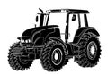Tractor Sketch. Royalty Free Stock Photo