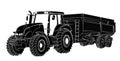 Tractor Sketch. Royalty Free Stock Photo