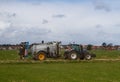 Tractor with slurry tank and slurry injector