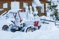 Tractor in the snow Royalty Free Stock Photo