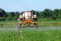 Tractor spaying pesticide Royalty Free Stock Photo