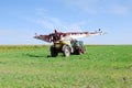 Tractor with sprayer