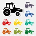 Tractor sticker set