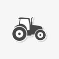 Tractor sticker, simple vector icon