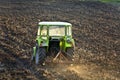 Tractor subsoiling field