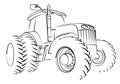 The Tractor Symbol. Royalty Free Stock Photo
