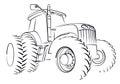 The Tractor Symbol. Royalty Free Stock Photo