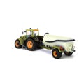 Tractor with a tank 3d rendering on a white background Royalty Free Stock Photo