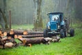 Tractor and Timber Royalty Free Stock Photo