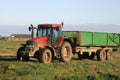 Tractor and Trailer on Farm Royalty Free Stock Photo