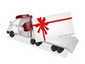 Tractor Trailer Flatbed Sending A New Year Card