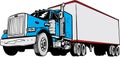 Tractor Trailer Illustration Royalty Free Stock Photo