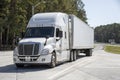 Tractor and trailer at a rest stop USA Royalty Free Stock Photo