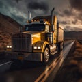 Tractor trucks are used to transport goods on highways.generative ai