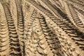 Tyre tracks Royalty Free Stock Photo