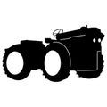 Tractor vector eps illustration by crafteroks Royalty Free Stock Photo
