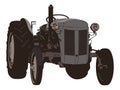 Tractor vector eps illustration by crafteroks Royalty Free Stock Photo