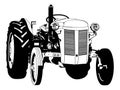 Tractor vector eps illustration by crafteroks Royalty Free Stock Photo