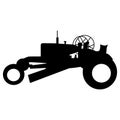 Tractor vector eps illustration by crafteroks Royalty Free Stock Photo