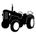 Tractor vector eps illustration by crafteroks Royalty Free Stock Photo