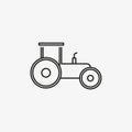 Tractor vector icon. Agricultural vehicle, machinery symbol