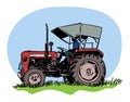 Tractor illustration for design