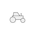 Tractor thin line icon. tractor Hand Drawn thin line icon