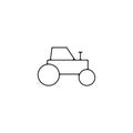 Tractor thin line icon. tractor Hand Drawn thin line icon