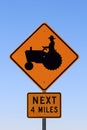 Tractor warning sign Royalty Free Stock Photo