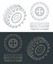 Tractor wheel blueprints