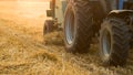 Tractor wheels close up.